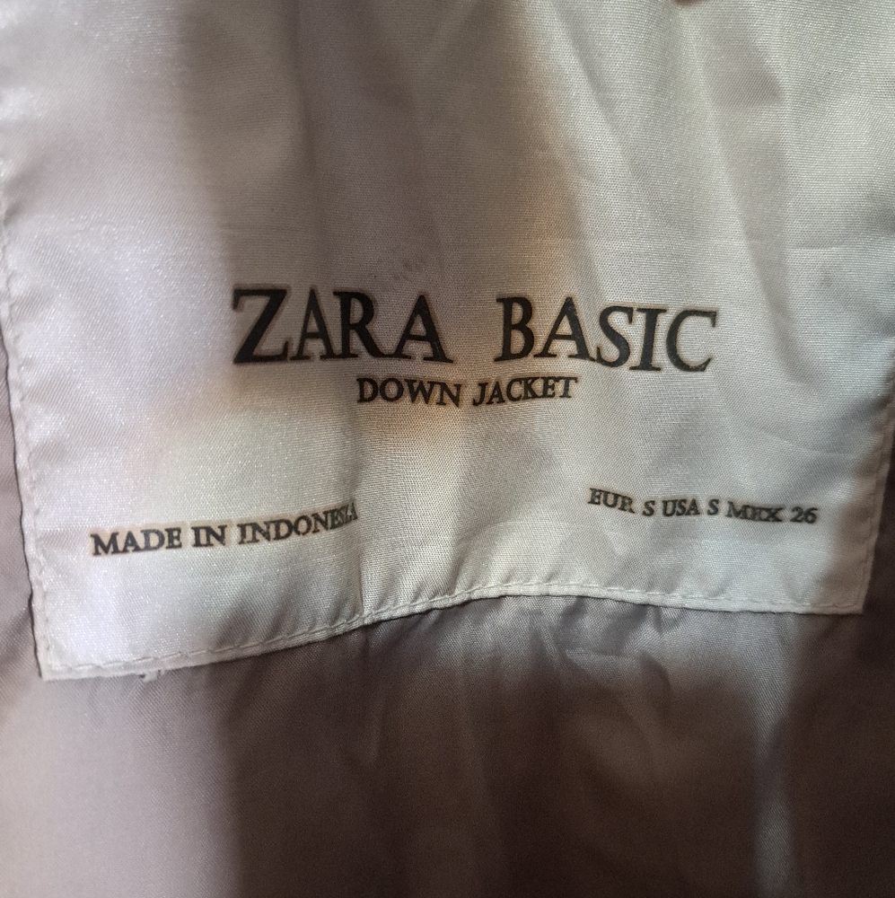 Zara Basic Down Jacket Size Small - Picture 5 of 7